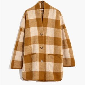 Madewell Buffalo Check Sweater Coat